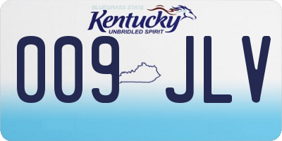 KY license plate 009JLV