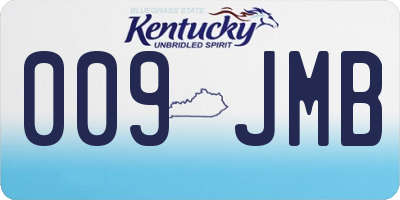 KY license plate 009JMB