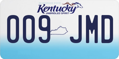 KY license plate 009JMD