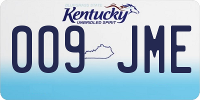 KY license plate 009JME