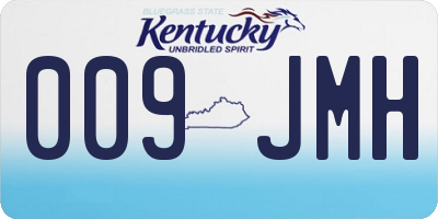 KY license plate 009JMH