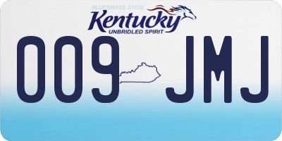KY license plate 009JMJ