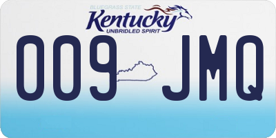 KY license plate 009JMQ
