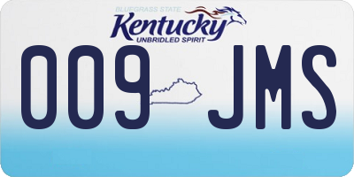 KY license plate 009JMS