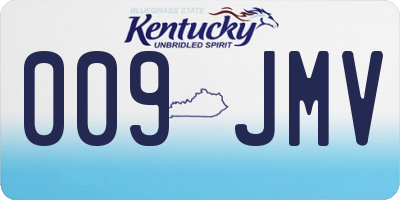 KY license plate 009JMV