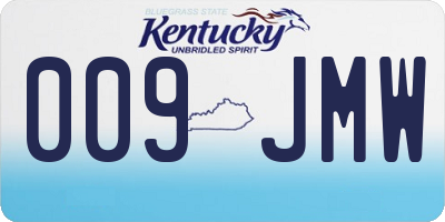 KY license plate 009JMW