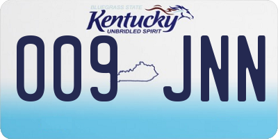 KY license plate 009JNN