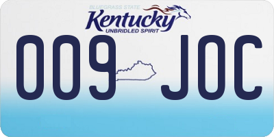 KY license plate 009JOC