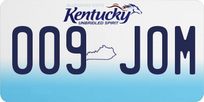 KY license plate 009JOM