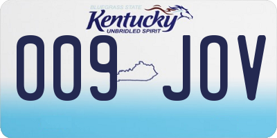KY license plate 009JOV