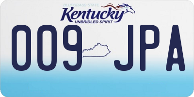 KY license plate 009JPA