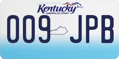 KY license plate 009JPB