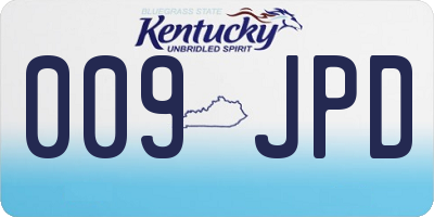 KY license plate 009JPD