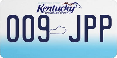 KY license plate 009JPP
