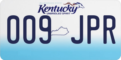 KY license plate 009JPR