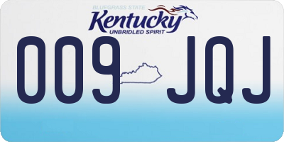 KY license plate 009JQJ