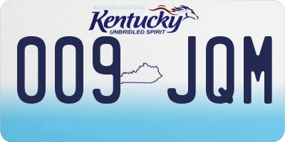KY license plate 009JQM