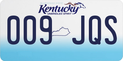 KY license plate 009JQS