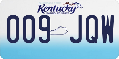 KY license plate 009JQW
