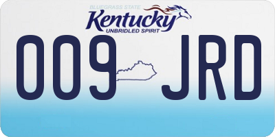 KY license plate 009JRD