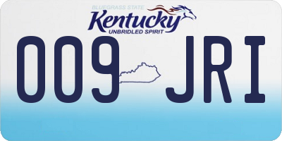 KY license plate 009JRI