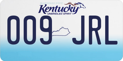 KY license plate 009JRL