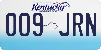 KY license plate 009JRN