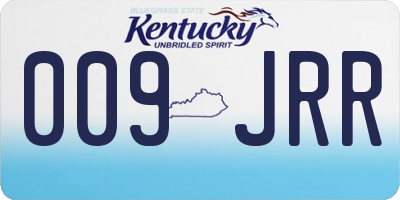 KY license plate 009JRR