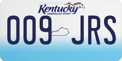 KY license plate 009JRS