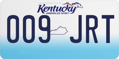 KY license plate 009JRT
