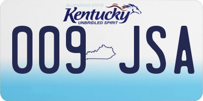 KY license plate 009JSA