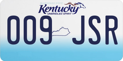 KY license plate 009JSR