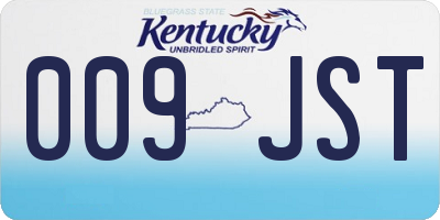 KY license plate 009JST