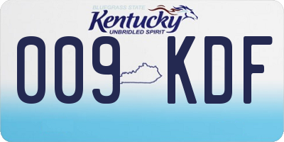 KY license plate 009KDF