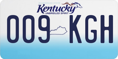 KY license plate 009KGH