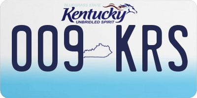 KY license plate 009KRS