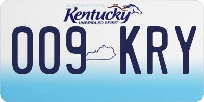 KY license plate 009KRY