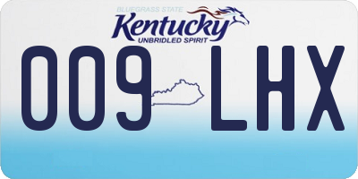 KY license plate 009LHX