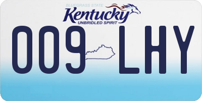KY license plate 009LHY