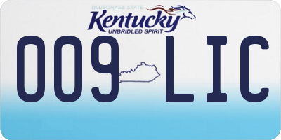KY license plate 009LIC