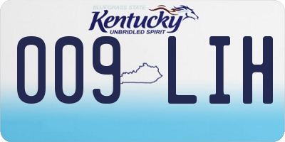 KY license plate 009LIH