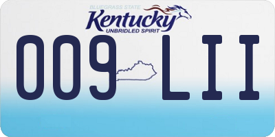 KY license plate 009LII