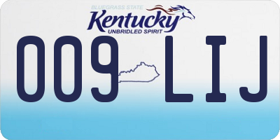 KY license plate 009LIJ
