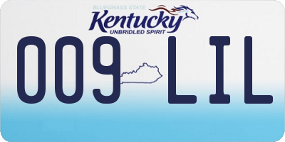 KY license plate 009LIL
