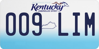 KY license plate 009LIM