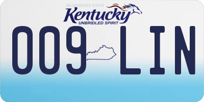 KY license plate 009LIN