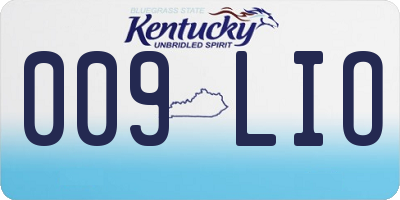 KY license plate 009LIO