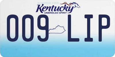 KY license plate 009LIP