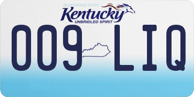 KY license plate 009LIQ