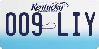 KY license plate 009LIY